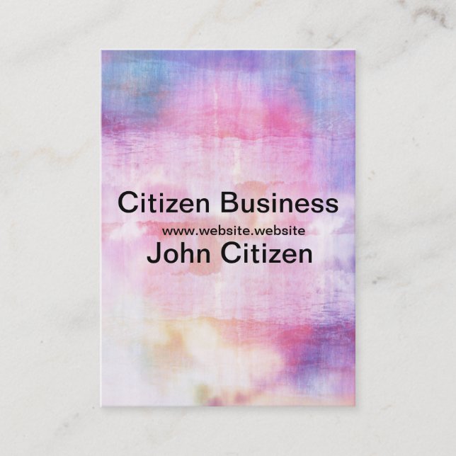 Abstrakte blaue und rosa Meeresstruktur Visitenkarte (Vorderseite)
