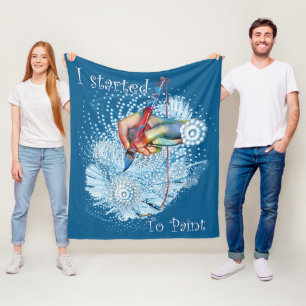 Abstrakte blaue Vibration Fleecedecke