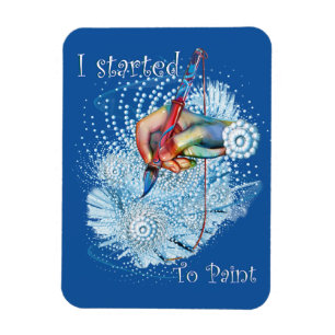 Abstrakte blaue Vibration Magnet