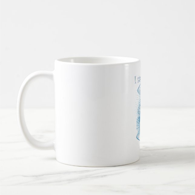 Abstrakte blaue Vibration Tasse (Links)