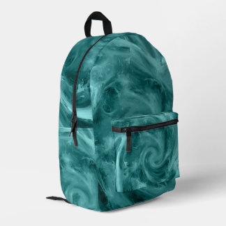 Abstrakte blaue Wasserwirbel-Malerei Bedruckter Rucksack