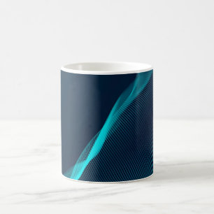 Abstrakte blaugrüne Strömungsdynamik Kaffeetasse