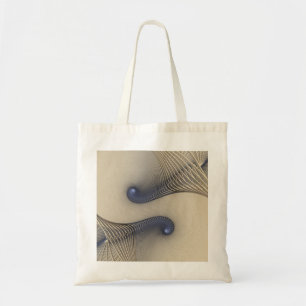 Abstrakte Blauspirale Tragetasche