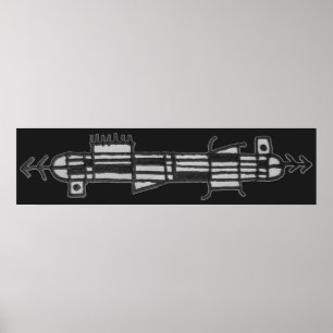 Abstrakte Bleistiftzeichenbildung Poster