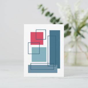 Abstrakte Blöcke 1 Geometrisches Design  Postkarte