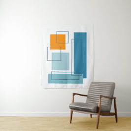 Abstrakte Blöcke 1 Geometrisches Design Wandteppich