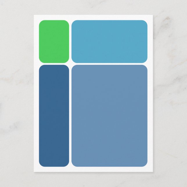 Abstrakte Blöcke Design Postkarte (Vorderseite)