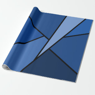 Abstrakte Blue Polygons-Geschenkpackung Geschenkpapier