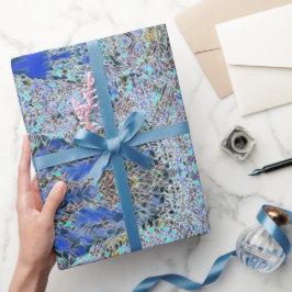 Abstrakte Blues-Lavendel Geschenkpapier