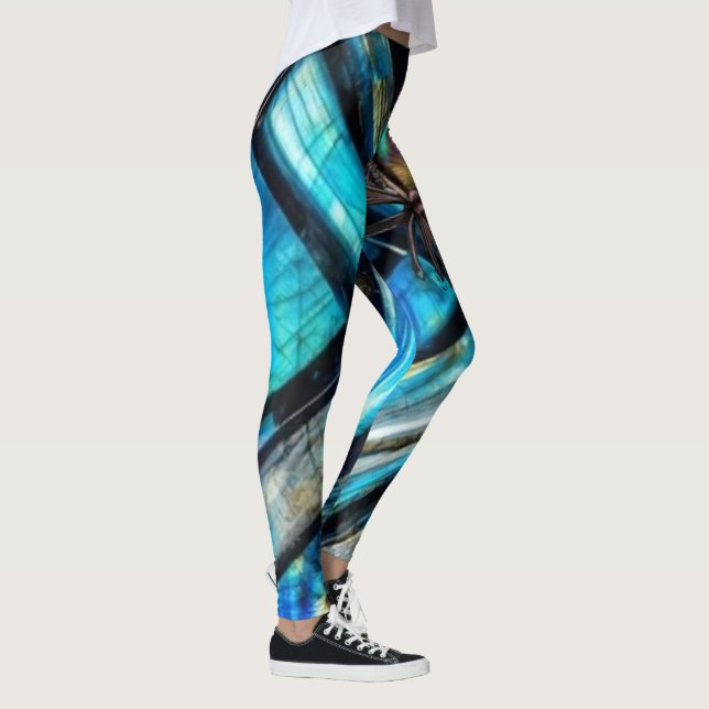 Abstrakte Blues Leggings (Rechts)