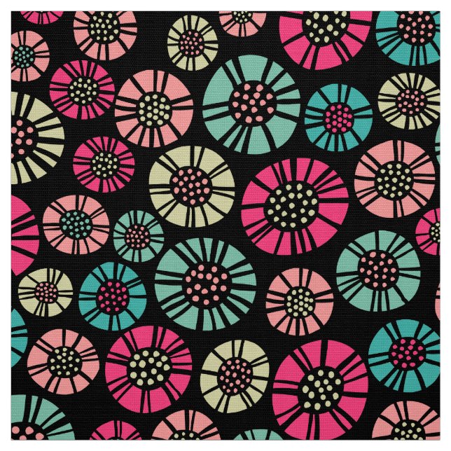 Abstrakte Blume 031023 - Farben 01 Stoff (Muster)