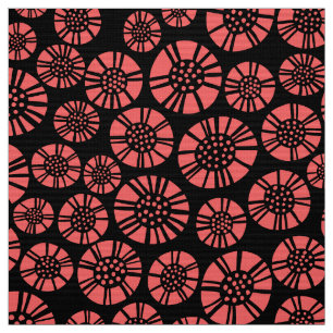 Abstrakte Blume 031023 - Tropisches Rosa auf Schwa Stoff