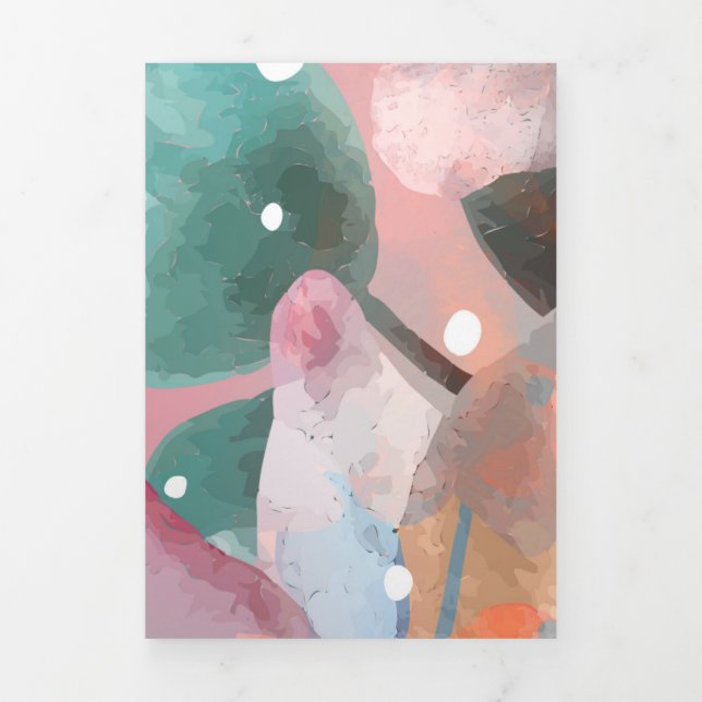 ABSTRAKTE BLUME 1 DREIFACH GEFALTETE URLAUBSKARTE (Cover)