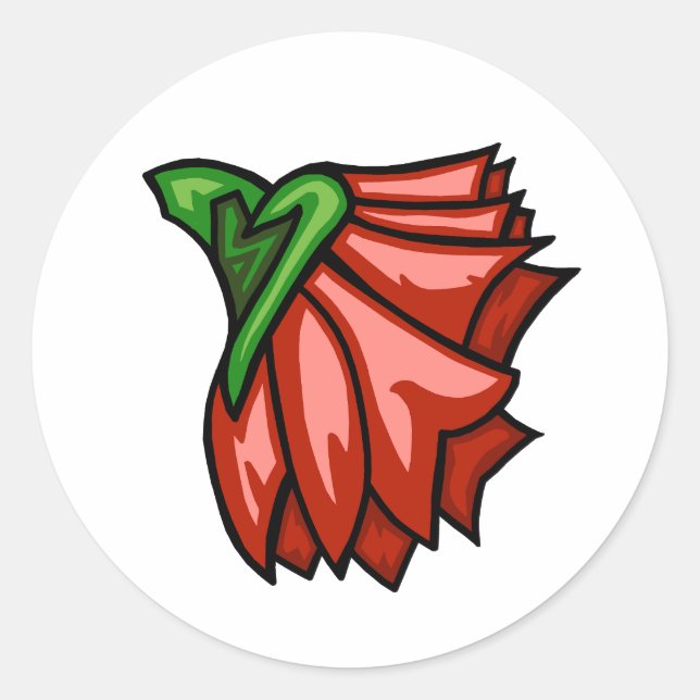 Abstrakte Blume 1 - Rosa Runder Aufkleber (Vorderseite)