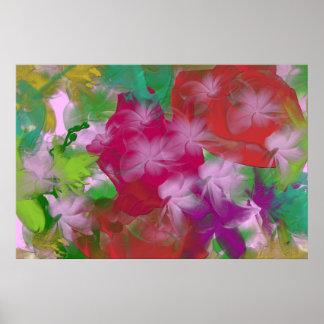 Abstrakte Blume Art Canvas Print Poster