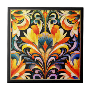 Abstrakte Blume Art Deco Design Keramik Tile Fliese