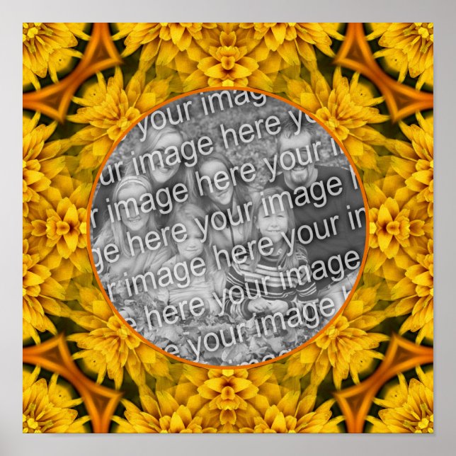 Abstrakte Blume Art Frame erstellen Sie Ihr eigene Poster (Vorne)