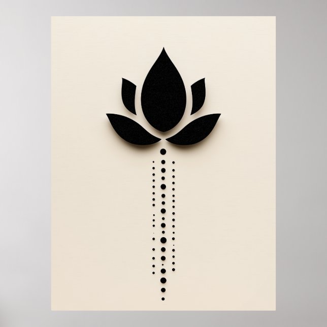 Abstrakte Blume Art Poster (Vorne)