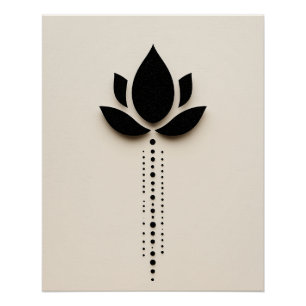 Abstrakte Blume Art Poster