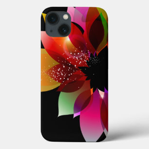 Abstrakte Blume auf Schwarz Case-Mate iPhone Hülle