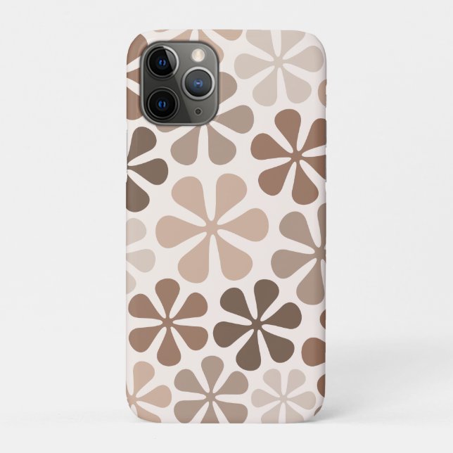 Abstrakte Blume (B) Braune Taupe Case-Mate iPhone Hülle (Rückseite)