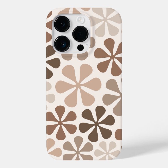 Abstrakte Blume (B) Braune Taupe Case-Mate iPhone Hülle (Rückseite)