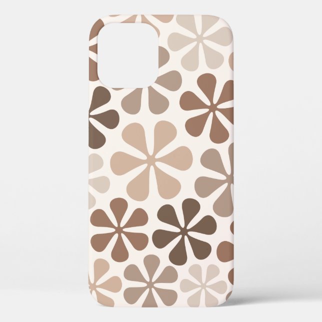 Abstrakte Blume (B) Braune Taupe Case-Mate iPhone Hülle (Rückseite)
