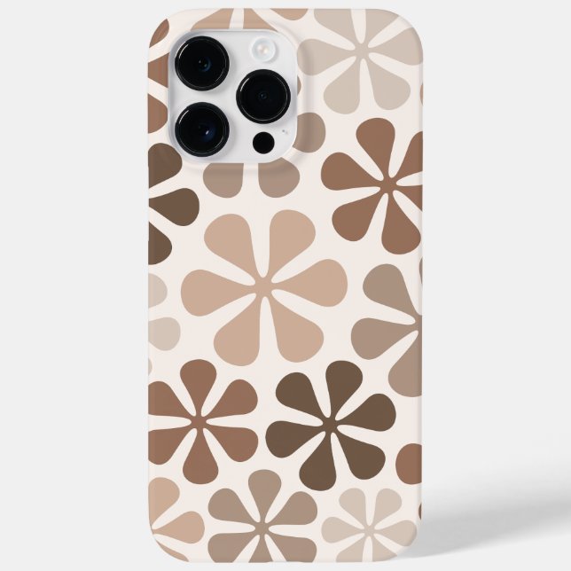 Abstrakte Blume (B) Braune Taupe Case-Mate iPhone Hülle (Rückseite)