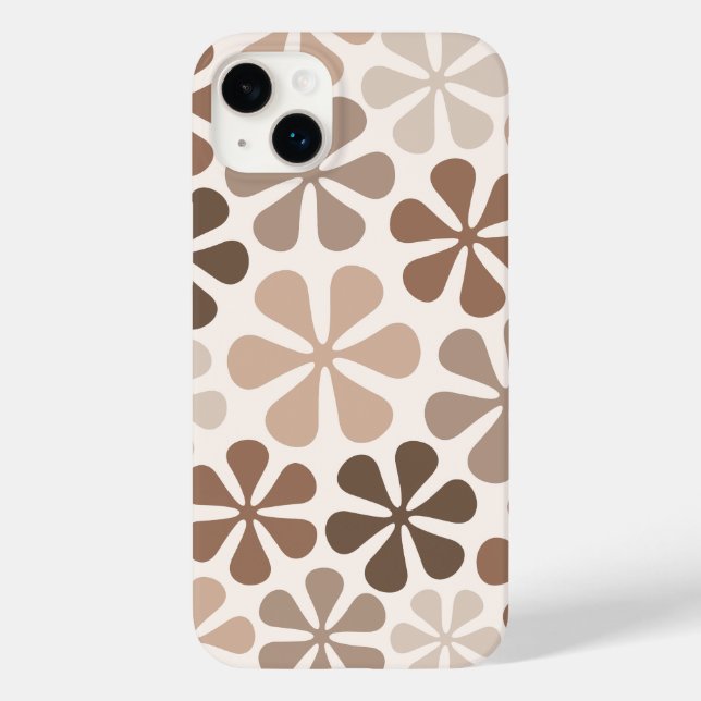 Abstrakte Blume (B) Braune Taupe Case-Mate iPhone Hülle (Rückseite)