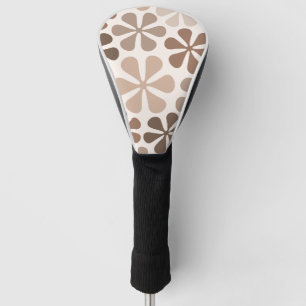 Abstrakte Blume (B) Braune Taupe Golf Headcover