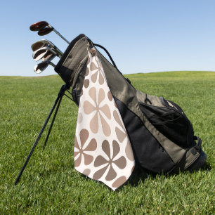 Abstrakte Blume (B) Braune Taupe Golfhandtuch