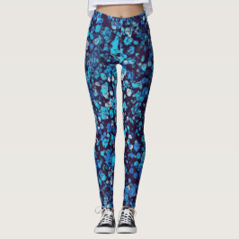Abstrakte Blume Blumenmode Yoga Leggings