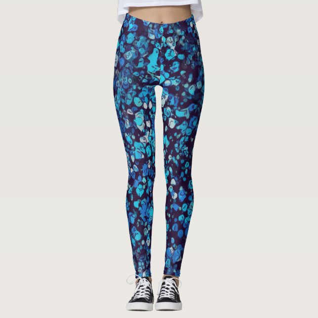 Abstrakte Blume Blumenmode Yoga Leggings (Vorderseite)