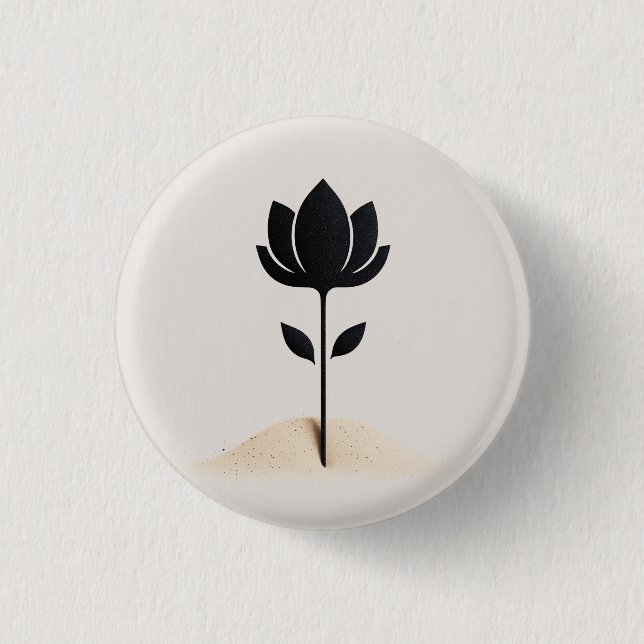 Abstrakte Blume Button (Vorderseite)