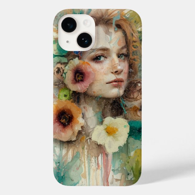 Abstrakte Blume Case-Mate iPhone Hülle (Rückseite)