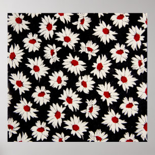 Abstrakte Blume, ein künstlerisches Wasserfarbmust Poster