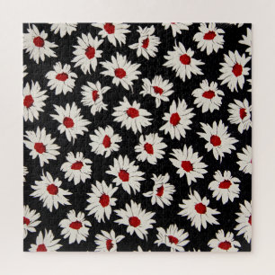 Abstrakte Blume, ein künstlerisches Wasserfarbmust Puzzle