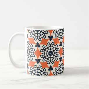 Abstrakte Blume: Einfach geometrisch Vintag Kaffeetasse