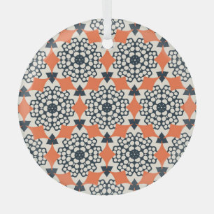 Abstrakte Blume: Einfach geometrisch Vintag Ornament Aus Glas
