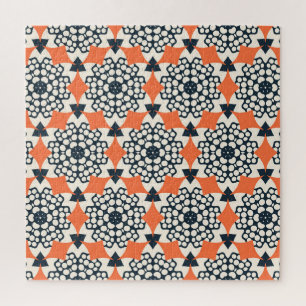 Abstrakte Blume: Einfach geometrisch Vintag Puzzle