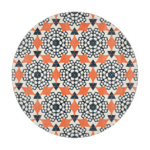 Abstrakte Blume: Einfach geometrisch Vintag Schneidebrett