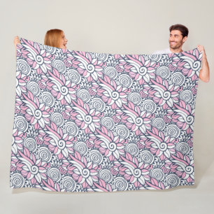 Abstrakte Blume Fleecedecke