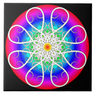 Abstrakte Blume Fliese