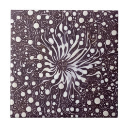 Abstrakte Blume Fliese