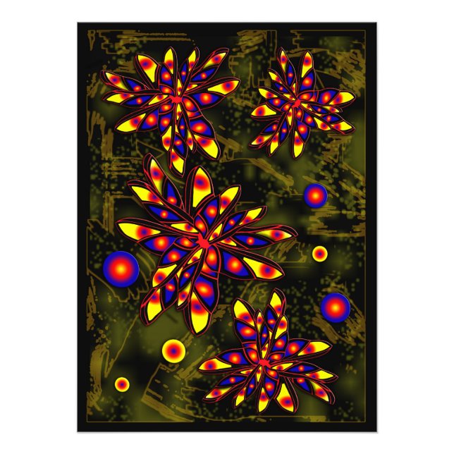 Abstrakte Blume Fotodruck (Vorne)