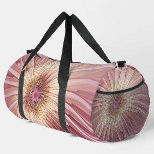 Abstrakte Blume Fraktal Kunst und Schatten Burgund Duffle Bag