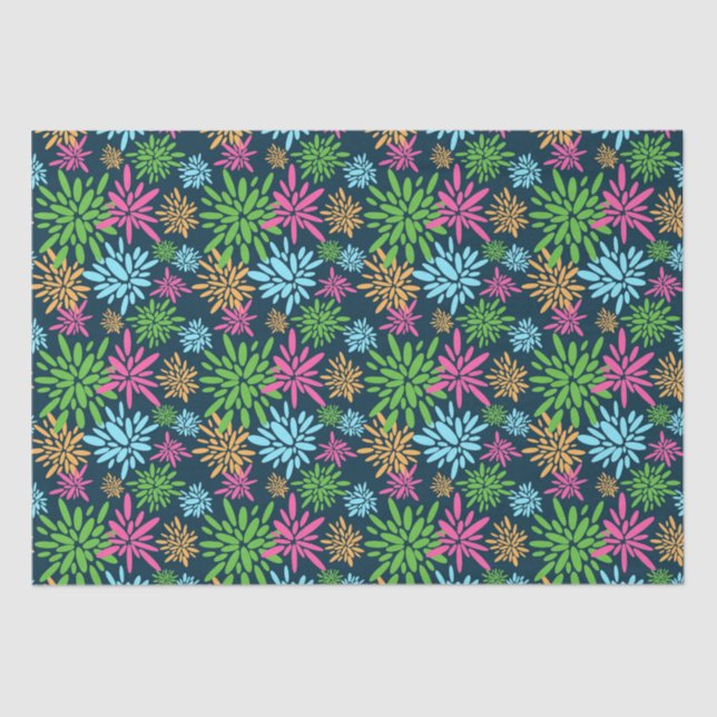 Abstrakte Blume für Feuerwerkskörper - Themenpapie Seidenpapier (Vorderseite)