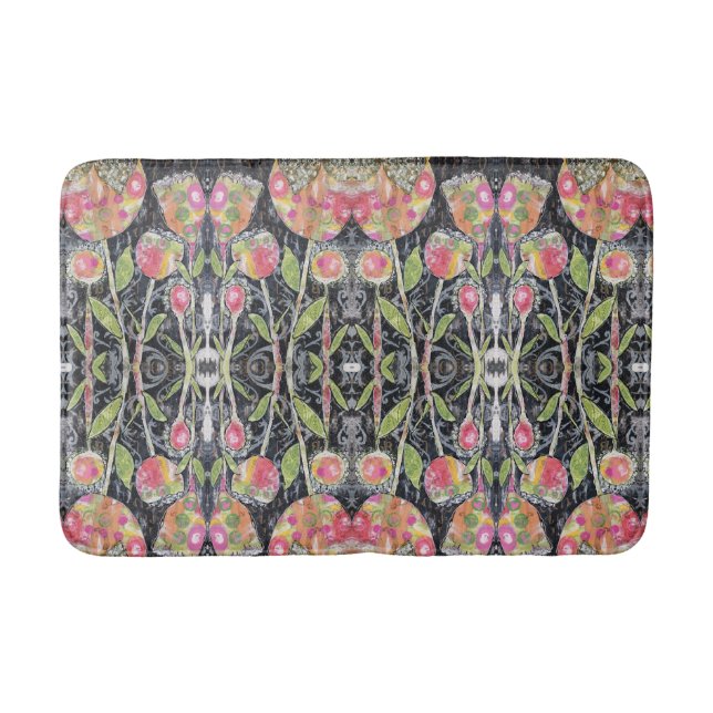 Abstrakte Blume für gemischte Medien Badematte (Vorderseite)