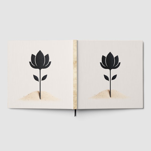 Abstrakte Blume Gästebuch (Voll)