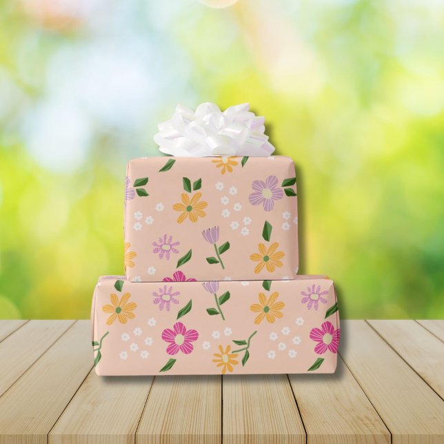 Abstrakte Blume Geschenkpapier (Von Creator hochgeladen)